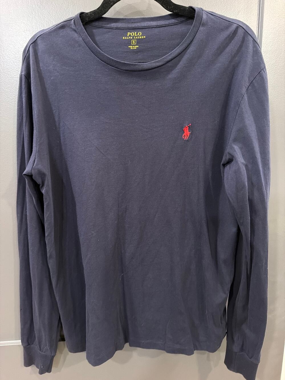 Polo Ralph Lauren Men’s Long Sleeve Navy Blue Crewneck T-Shirt